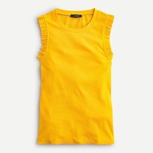 NWT! Ribbed ruffle tank size XL Sweet Marigold